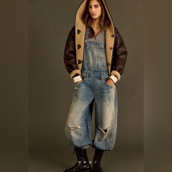 Free People Denim - Free People NWT Good Luck Barrel Overalls, XL
